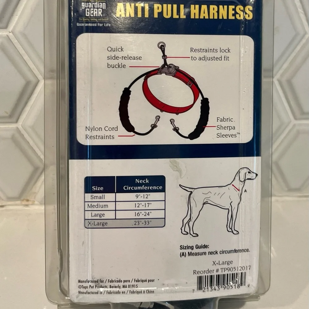New Guardian Gear Xtra Large Anti Pull Harness